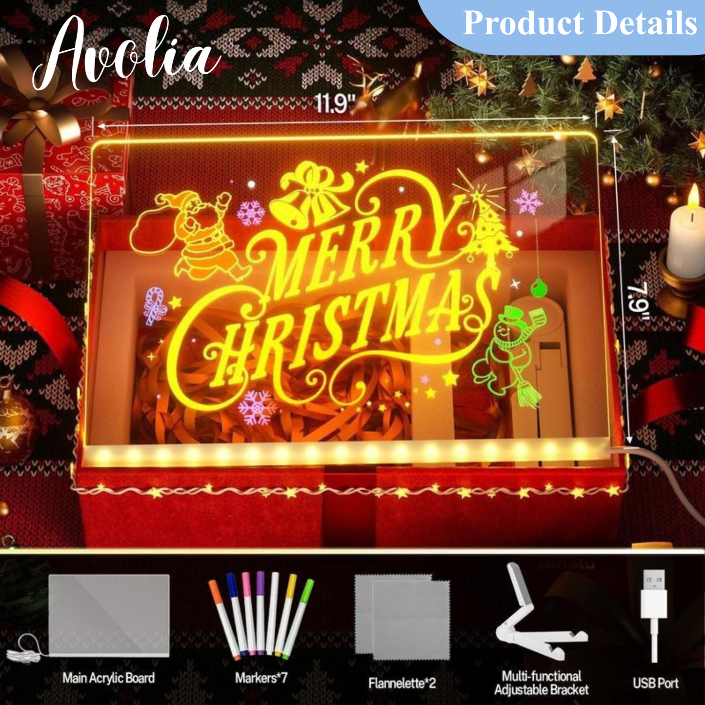 BrightSketch™ LED Light-Up Drawing Board For Kids