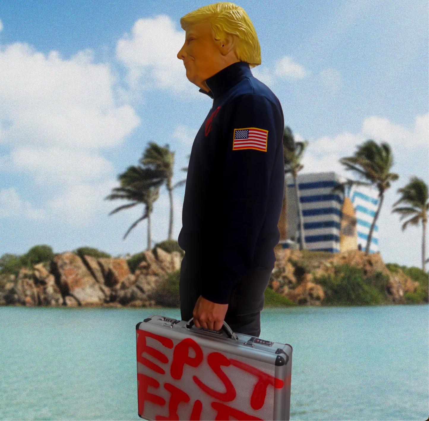 Jeffrey Epstein Classic Quarter-Zip Knit Sweater